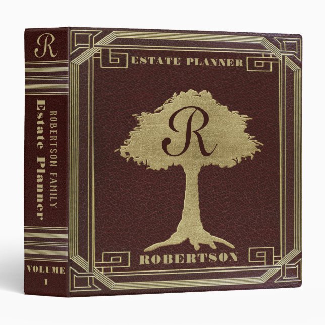 Estate Planning and Trust Documents 3 Ring Binder (Front/Spine)