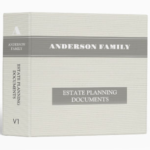 Estate Planning And Trust Documents Linen Fabric Binder