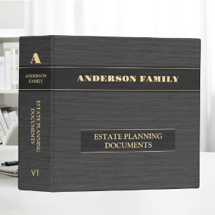 Estate Planning And Trust Documents Linen Fabric Binder