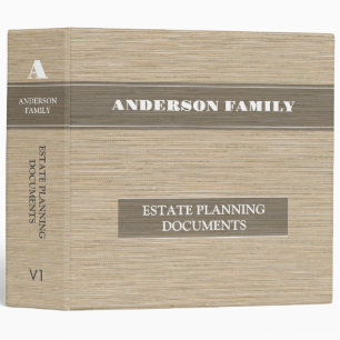 Estate Planning And Trust Documents Linen Fabric Binder