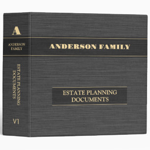 Estate Planning And Trust Documents Linen Fabric Binder