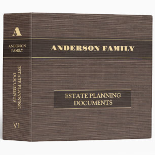 Estate Planning And Trust Documents Linen Fabric Binder