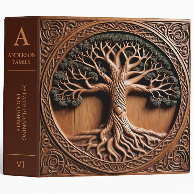 Estate Planning And Trust Portfolio Brown Roots Binder (Front/Spine)