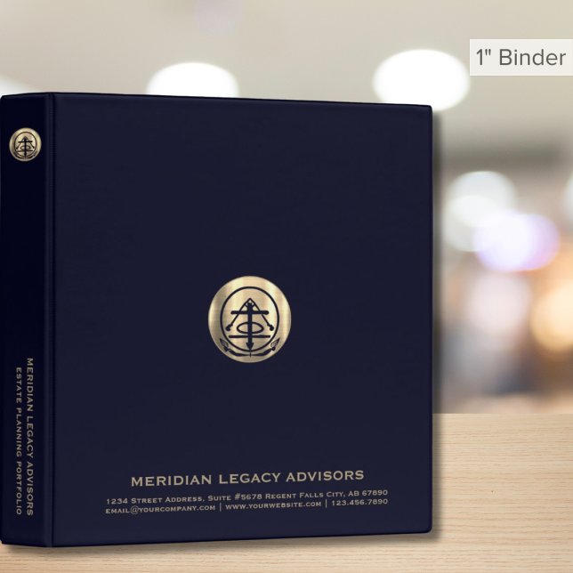 Estate Planning Binder Modern Blue and Gold Design (Creator Uploaded)