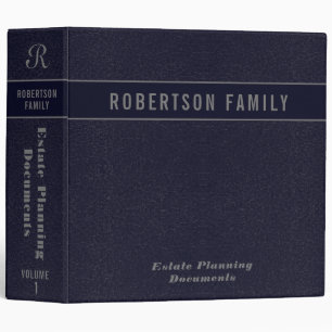 Estate Planning   Blue Leather Book Look Binder