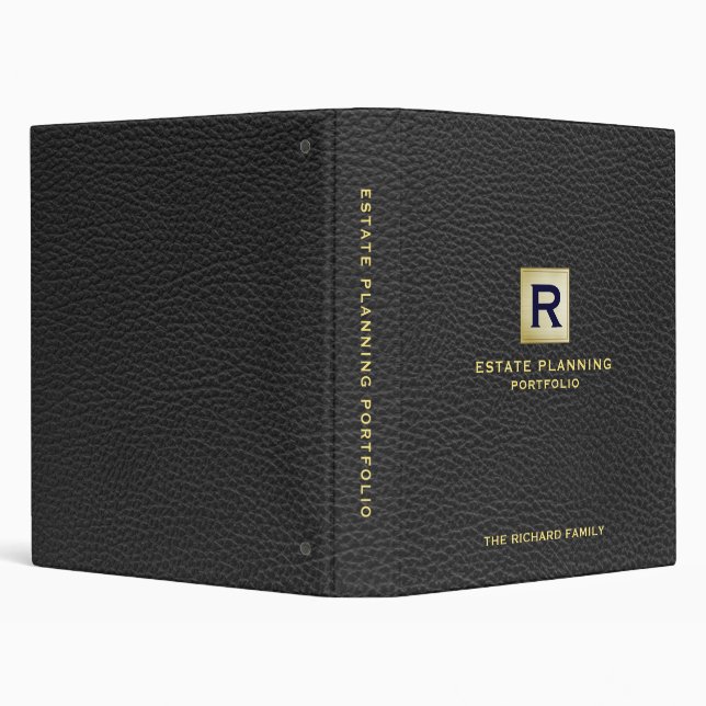 Estate Planning Documents Black Gold Theme Binder (Background)