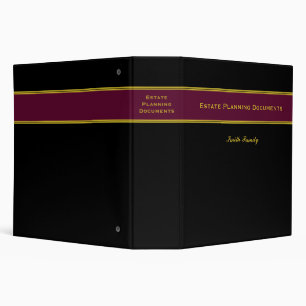 Estate Planning Documents Solid Colour Background Binder