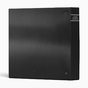 Estate Planning Faux Black Leather 3 Ring Black Binder