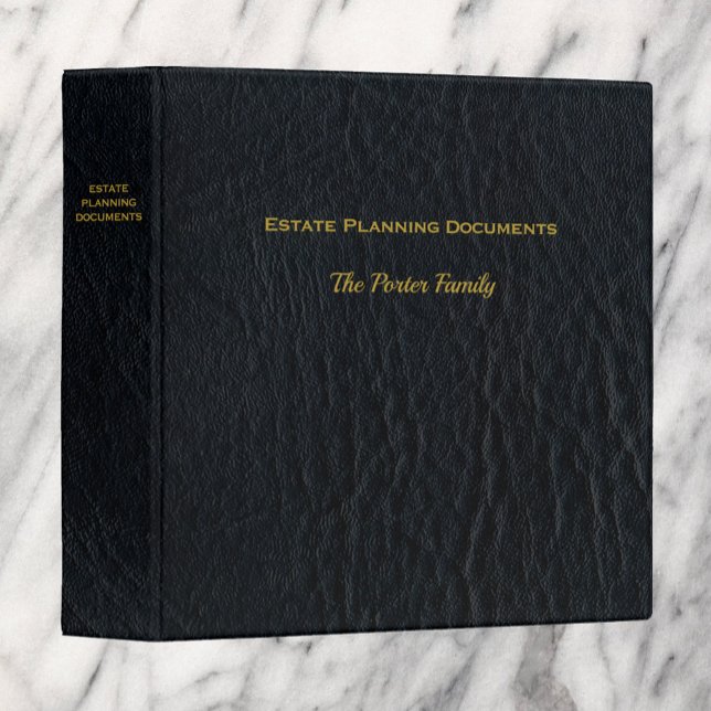 Estate Planning Faux Black Leather binder (Creator Uploaded)