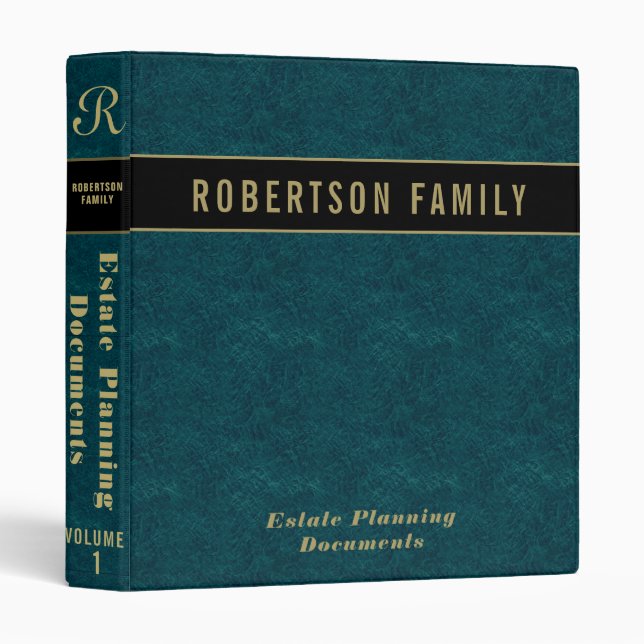 Estate Planning | Green Jade Binder (Front/Spine)