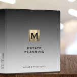 Estate Planning Portfolio Black and Gold Binder<br><div class="desc">Designed for Estate Planners and Law and Legal firms. This binder is ideal for organizing your client's portfolio information.</div>