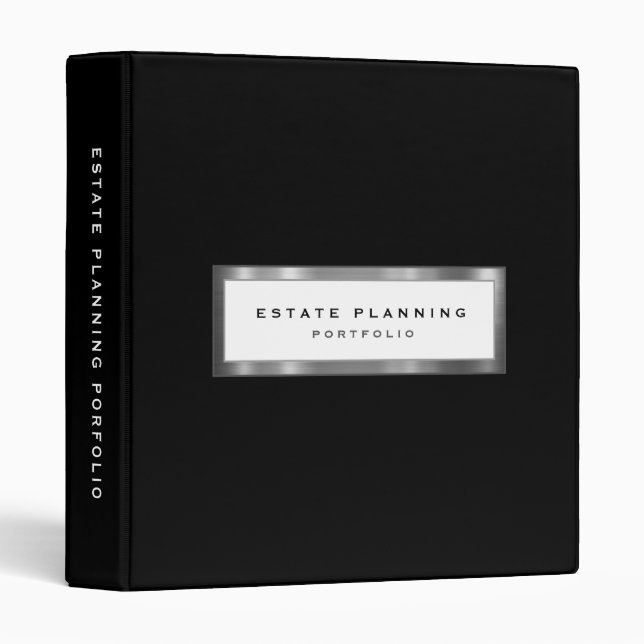 Estate Planning Portfolio Black Binder (Front/Spine)