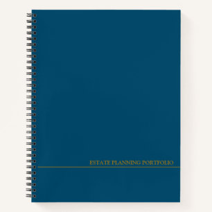 Estate Planning Portfolio - Black   Blue Notebook