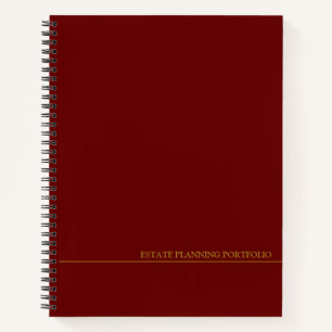 Estate Planning Portfolio - Black Blue Notebook