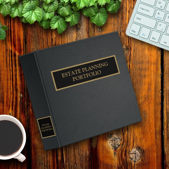 Estate Planning Portfolio Black Faux Leather Binder (Creator Uploaded)