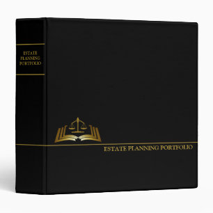 Estate Planning Portfolio - Black Gold Binder