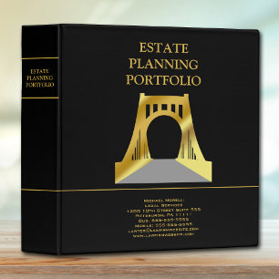 Estate Planning Portfolio - Black \ Gold Binder