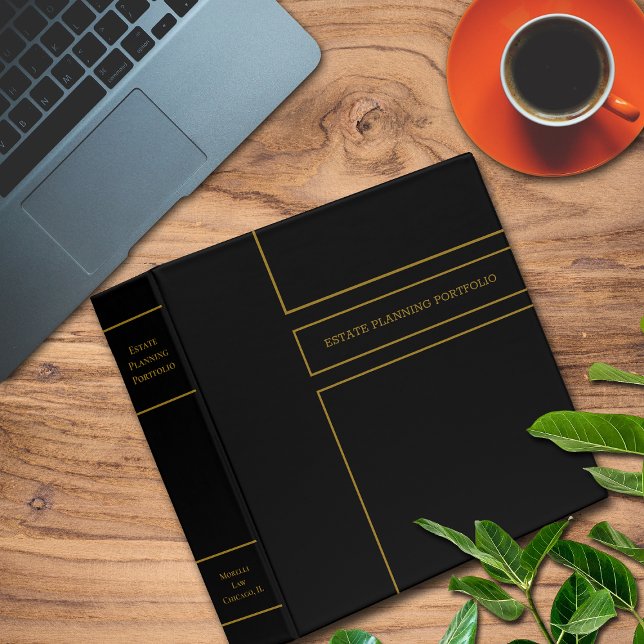 Estate Planning Portfolio - Black | Gold Binder (Creator Uploaded)