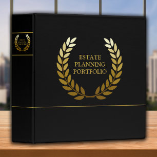 Estate Planning Portfolio - Black Gold Binder