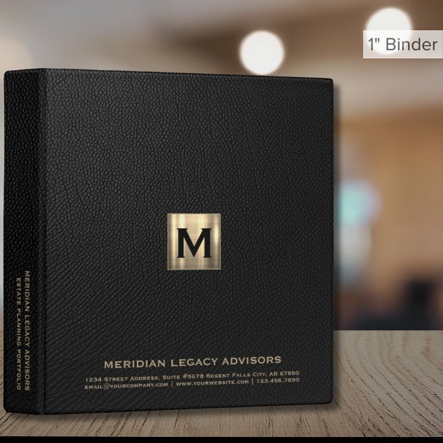 Estate Planning Portfolio Black Gold Branding Binder (Creator Uploaded)