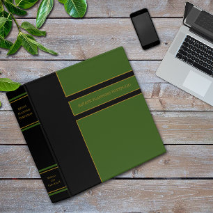 Estate Planning Portfolio - Black   Green Binder