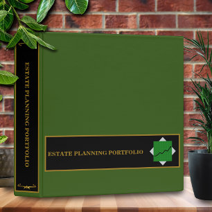 Estate Planning Portfolio - Black   Green Binder