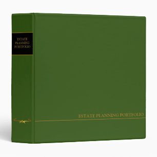 Estate Planning Portfolio - Black Green Binder
