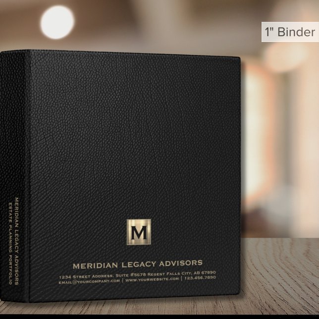 Estate Planning Portfolio Black Leather Gold Binder (Creator Uploaded)