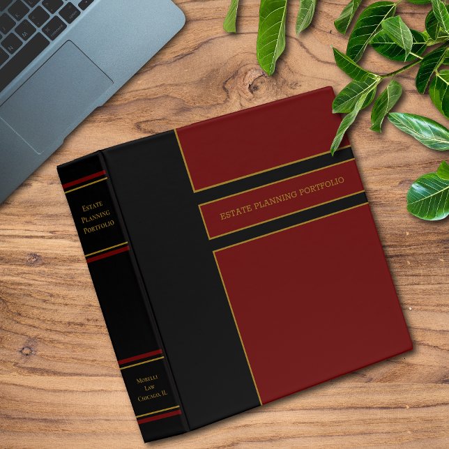 Estate Planning Portfolio - Black | Red Binder (Creator Uploaded)
