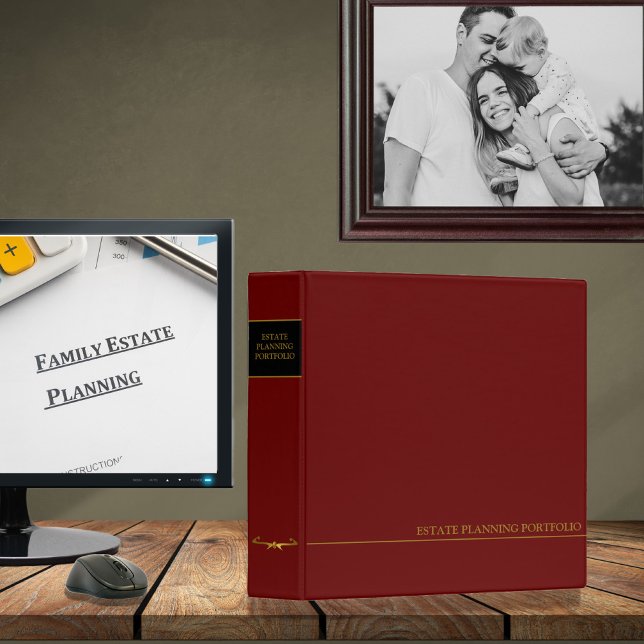 Estate Planning Portfolio - Black | Red Binder (Creator Uploaded)