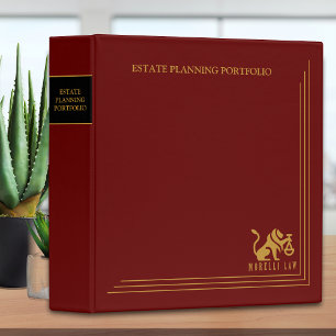 Estate Planning Portfolio - Black Red Binder