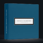 Estate Planning Portfolio Blue Binder<br><div class="desc">Designed for Estate Planners and Law and Legal firms. This binder is ideal for organizing your client's portfolio information.</div>