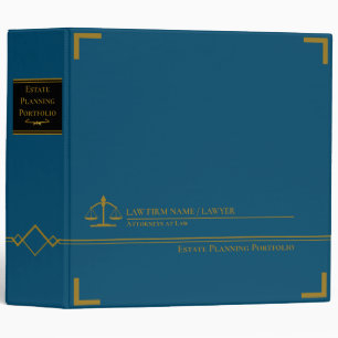 Estate Planning Portfolio - Blue   Black  Binder
