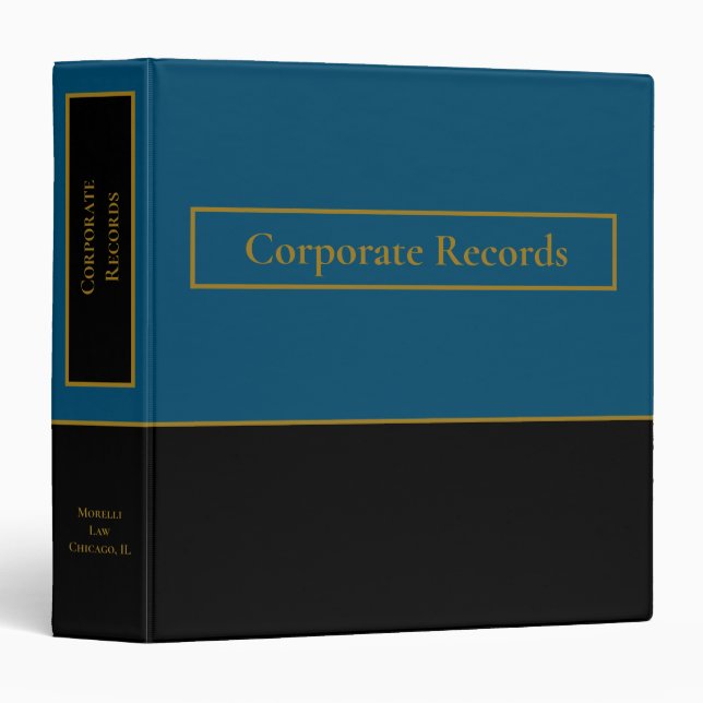 Estate Planning Portfolio - Blue | Black Binder (Front/Spine)