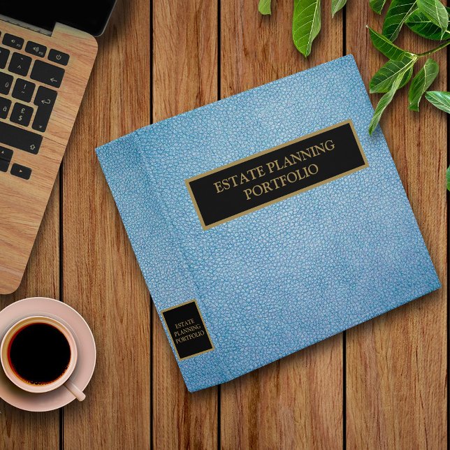 Estate Planning Portfolio Blue Faux Leather Binder (Creator Uploaded)