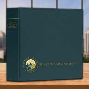Estate Planning Portfolio - Blue Gold 3 Ring Bin Binder