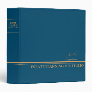 Estate Planning Portfolio - Blue   Gold  Binder