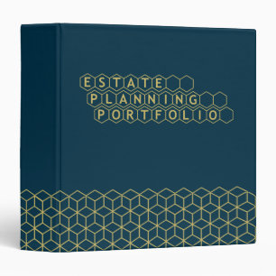 Estate Planning Portfolio Blue Gold Binder