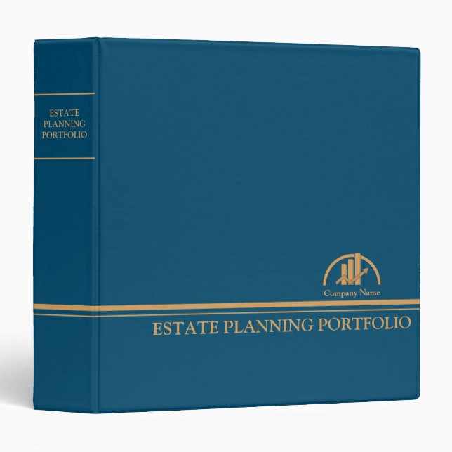 Estate Planning Portfolio - Blue | Gold   Binder (Front/Spine)