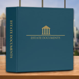 Estate Planning Portfolio - Blue | Gold Binder