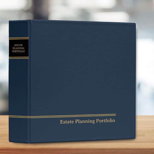 Estate Planning Portfolio Blue | Gold Binder (Creator Uploaded)