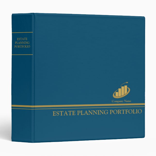 Estate Planning Portfolio - Blue | Gold  Binder (Front/Spine)