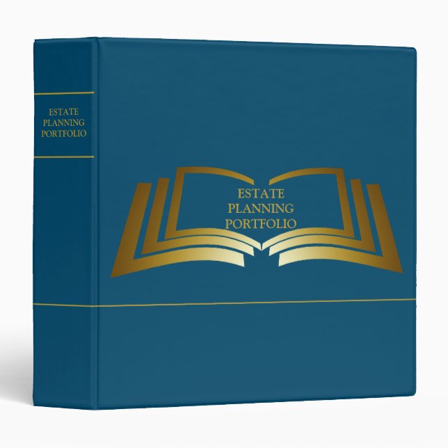 Estate Planning Portfolio - Blue | Gold   Binder (Front/Spine)
