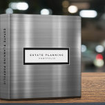 Estate Planning Portfolio Brushed Metal Binder<br><div class="desc">Designed for Estate Planners and Law and Legal firms. This binder is ideal for organizing your client's portfolio information.</div>
