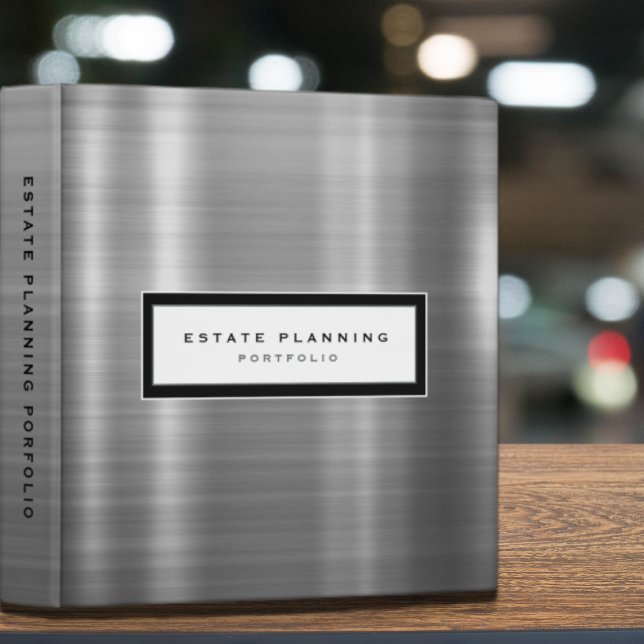 Estate Planning Portfolio Brushed Metal Binder (Creator Uploaded)
