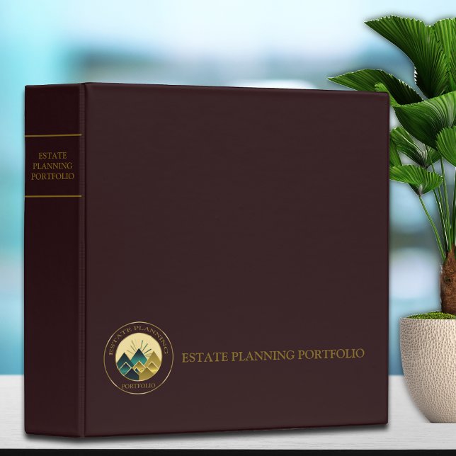 Estate Planning Portfolio - Burgundy | Gold Binder (Creator Uploaded)