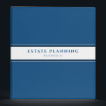 Estate Planning Portfolio Classic Blue Binder<br><div class="desc">Designed for Estate Planners and Law and Legal firms. This binder is ideal for organizing your client's portfolio information.</div>