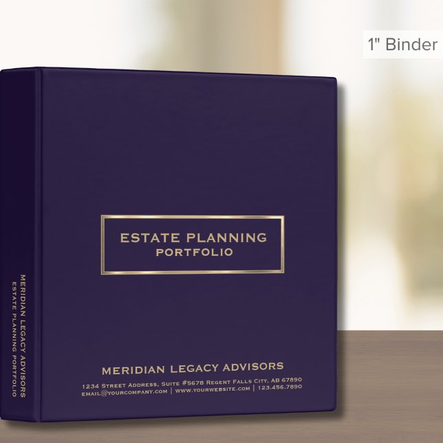 Estate Planning Portfolio Dark Purple Binder (Creator Uploaded)