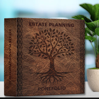 Estate Planning Portfolio - Faux Leather Binder