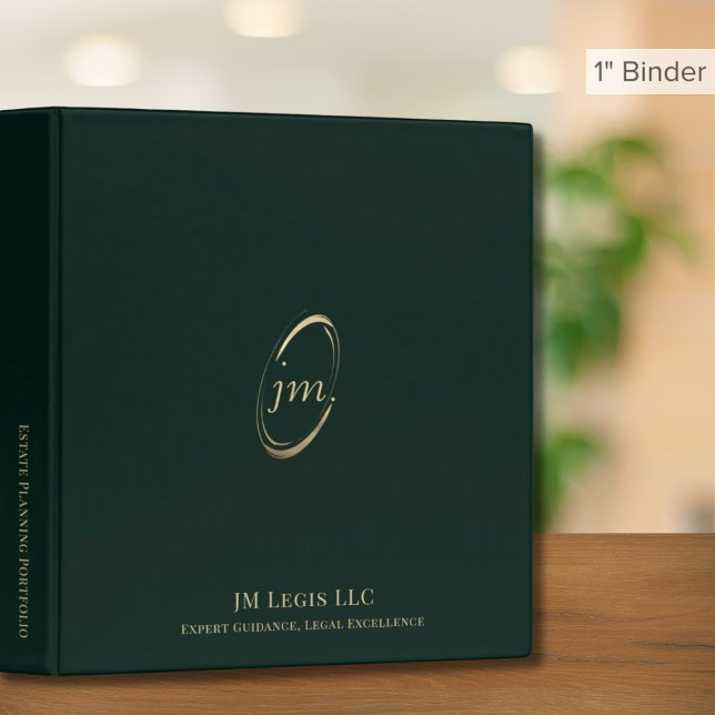 Estate Planning Portfolio Gold Monogram Binder (Creator Uploaded)